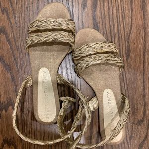 Stella McCartney gold gladiator sandals size 37